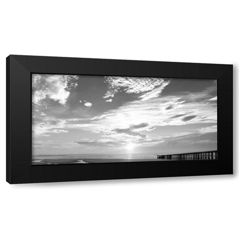 Beach Stroll BW 1 Black Modern Wood Framed Art Print with Double Matting by Prime, Marcus