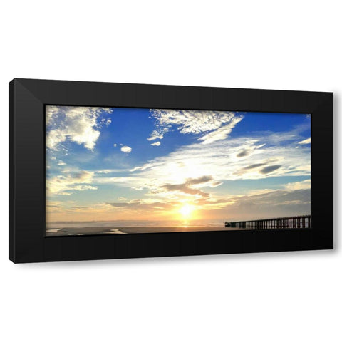 Beach Stroll 1 Black Modern Wood Framed Art Print with Double Matting by Prime, Marcus