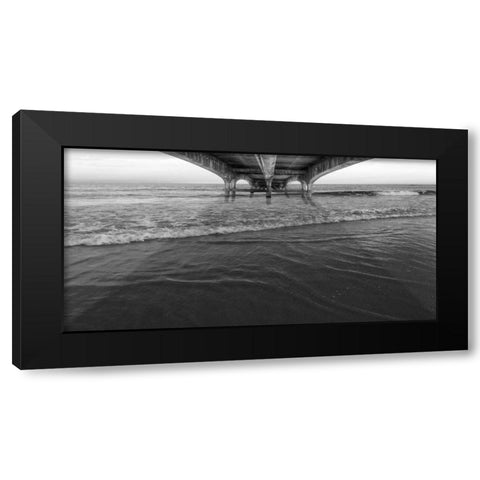 Beneath The Bridge BW Black Modern Wood Framed Art Print with Double Matting by Prime, Marcus
