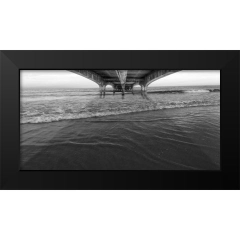 Beneath The Bridge BW Black Modern Wood Framed Art Print by Prime, Marcus