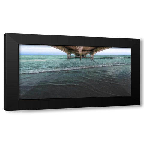 Beneath The Bridge Black Modern Wood Framed Art Print by Prime, Marcus