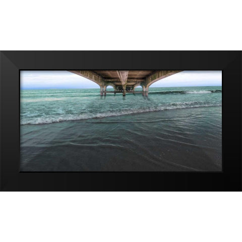 Beneath The Bridge Black Modern Wood Framed Art Print by Prime, Marcus