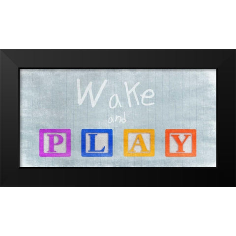 Wake And Play Black Modern Wood Framed Art Print by Prime, Marcus