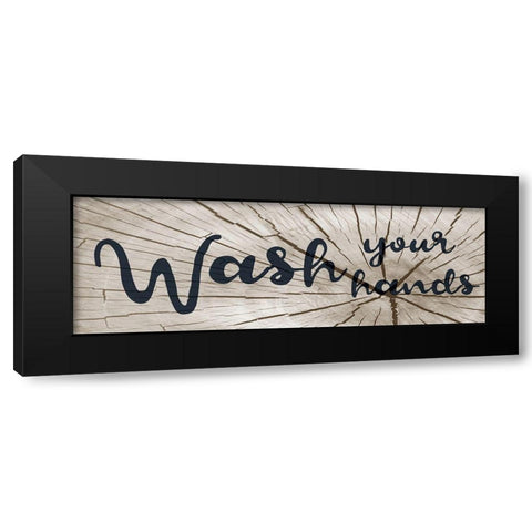Hand Washing Black Modern Wood Framed Art Print with Double Matting by Prime, Marcus