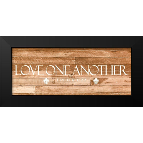 Love All Black Modern Wood Framed Art Print by Prime, Marcus