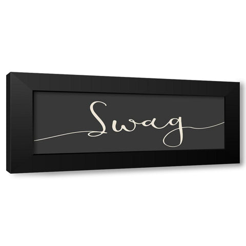 Swag Black Modern Wood Framed Art Print with Double Matting by Prime, Marcus