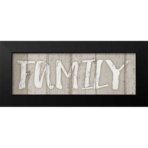 Family Stride Black Modern Wood Framed Art Print by Prime, Marcus