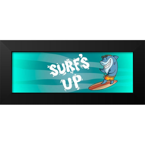 Surfs Up 2 Black Modern Wood Framed Art Print by Prime, Marcus