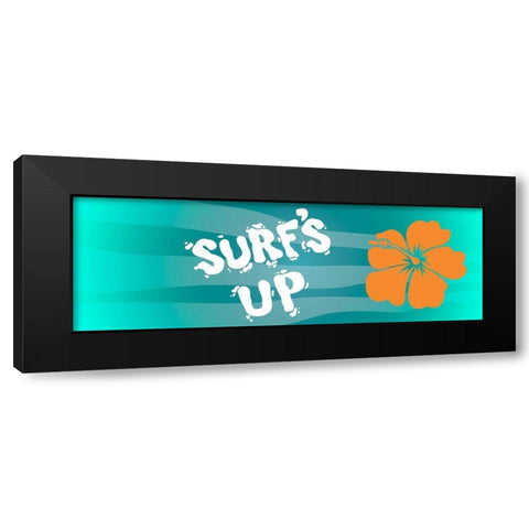 Surfs Up Black Modern Wood Framed Art Print by Prime, Marcus