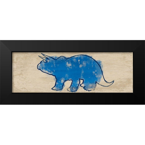 Paint Splashed Dino 1 Black Modern Wood Framed Art Print by Prime, Marcus