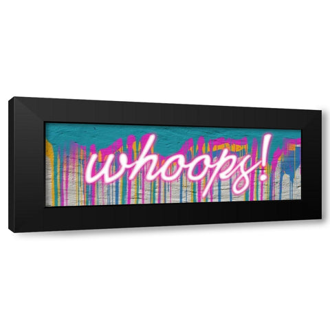 Whoops Graffiti 1 Black Modern Wood Framed Art Print with Double Matting by Prime, Marcus