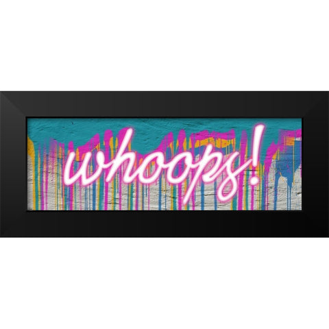 Whoops Graffiti 1 Black Modern Wood Framed Art Print by Prime, Marcus
