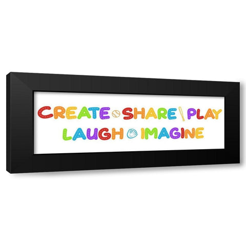 Fun Rules Black Modern Wood Framed Art Print with Double Matting by Prime, Marcus