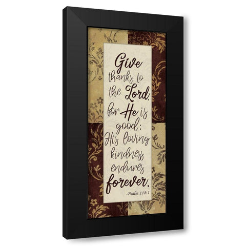 Kindness Endures Black Modern Wood Framed Art Print by Prime, Marcus