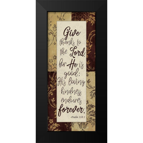 Kindness Endures Black Modern Wood Framed Art Print by Prime, Marcus