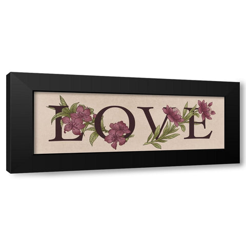 Floral Love 1 Black Modern Wood Framed Art Print by Prime, Marcus