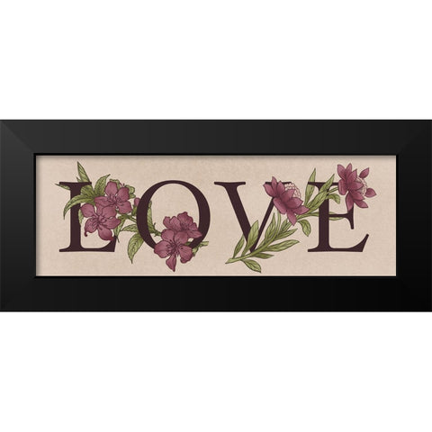 Floral Love 1 Black Modern Wood Framed Art Print by Prime, Marcus