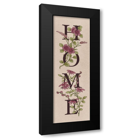 Floral Home 2 Black Modern Wood Framed Art Print by Prime, Marcus