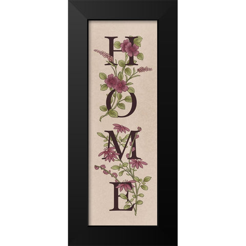 Floral Home 2 Black Modern Wood Framed Art Print by Prime, Marcus