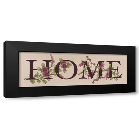 Floral Home 1 Black Modern Wood Framed Art Print by Prime, Marcus