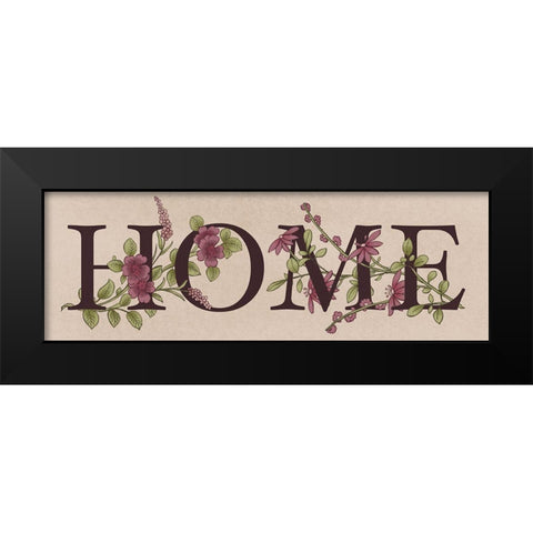 Floral Home 1 Black Modern Wood Framed Art Print by Prime, Marcus