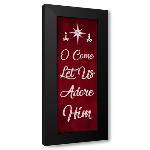 Let Us Adore Him Black Modern Wood Framed Art Print with Double Matting by Prime, Marcus