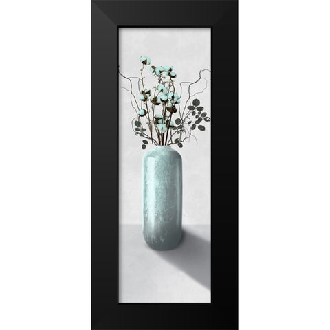 Teal Cotton Bouquet 2 Black Modern Wood Framed Art Print by Prime, Marcus