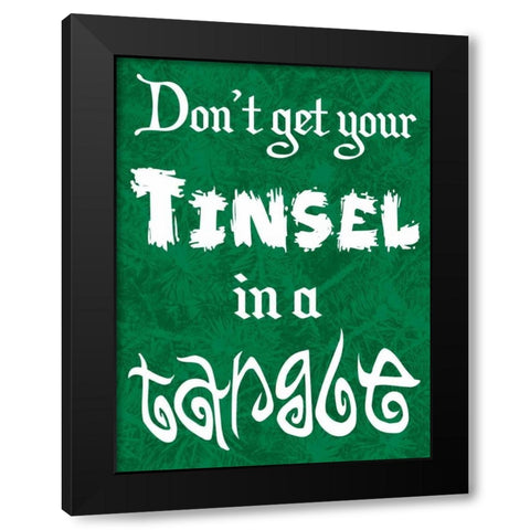 Tinsel Tangle Black Modern Wood Framed Art Print with Double Matting by Prime, Marcus