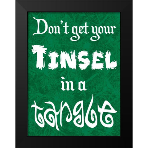 Tinsel Tangle Black Modern Wood Framed Art Print by Prime, Marcus