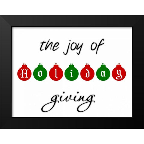 Holiday Ornaments Black Modern Wood Framed Art Print by Prime, Marcus