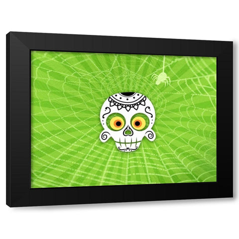 Dia De Los Muertos Black Modern Wood Framed Art Print with Double Matting by Prime, Marcus