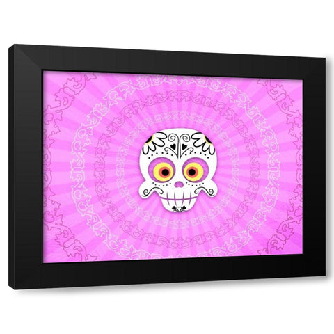 Dia De Los Muertos 2 Black Modern Wood Framed Art Print by Prime, Marcus