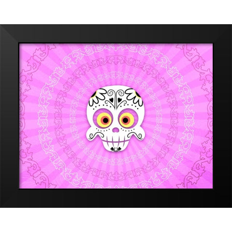 Dia De Los Muertos 2 Black Modern Wood Framed Art Print by Prime, Marcus