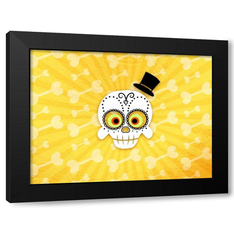 Dia De Los Muertos 4 Black Modern Wood Framed Art Print by Prime, Marcus