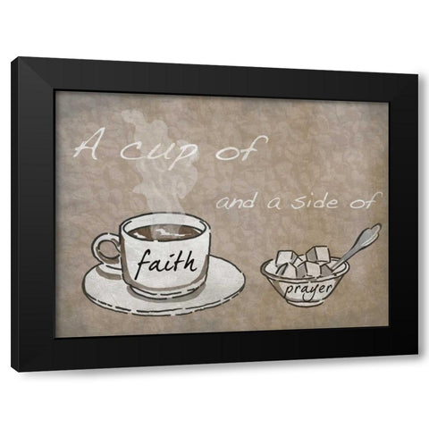 Cup Of Prayer Black Modern Wood Framed Art Print by Prime, Marcus