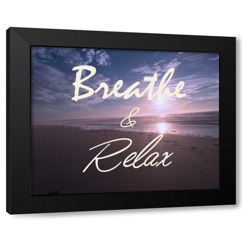 Breathe And Relax Black Modern Wood Framed Art Print with Double Matting by Prime, Marcus