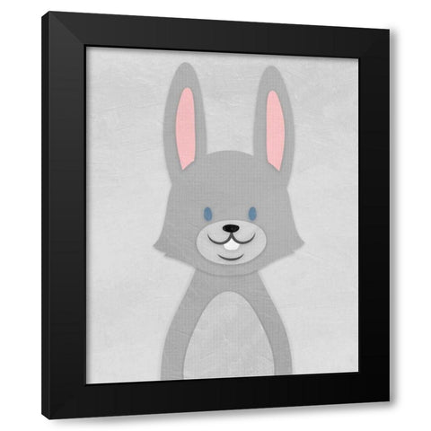 Cheery Bunny Black Modern Wood Framed Art Print by Prime, Marcus