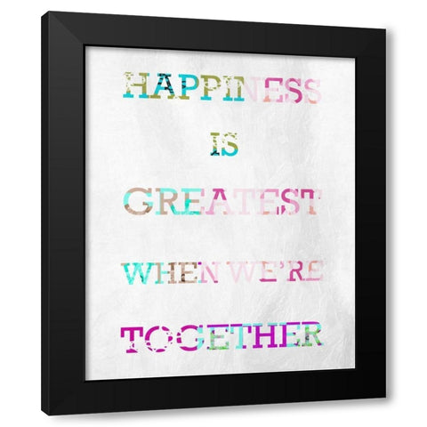 Greatest Happiness Black Modern Wood Framed Art Print by Prime, Marcus