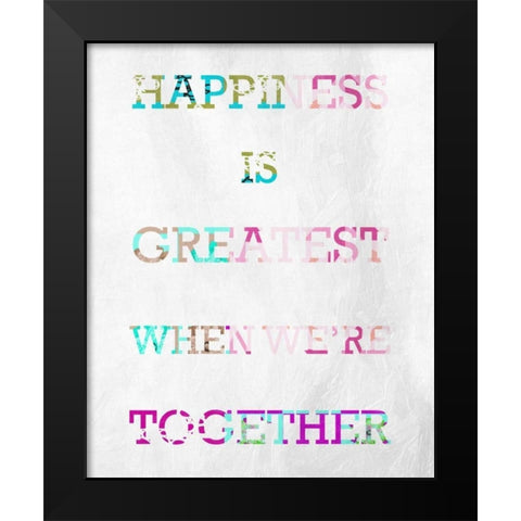 Greatest Happiness Black Modern Wood Framed Art Print by Prime, Marcus