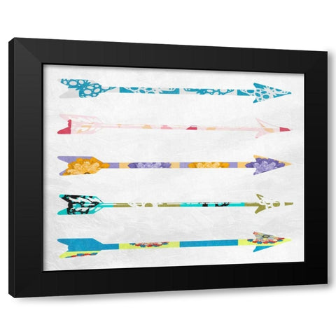 Patchy Arrows Black Modern Wood Framed Art Print by Prime, Marcus
