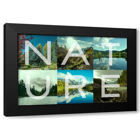 Nature Patch Black Modern Wood Framed Art Print with Double Matting by Prime, Marcus