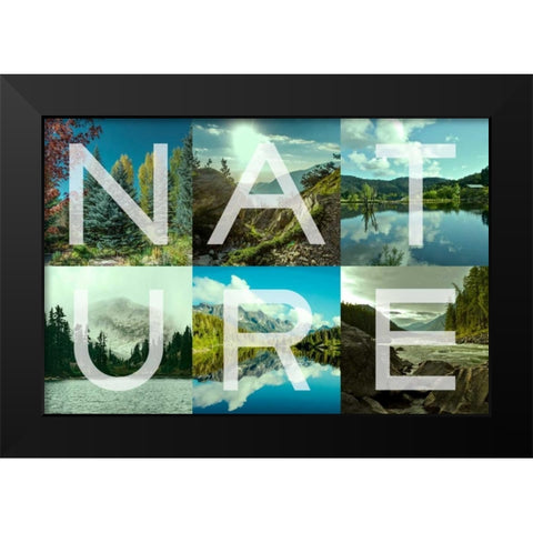 Nature Patch Black Modern Wood Framed Art Print by Prime, Marcus