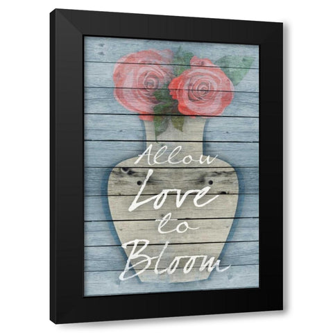Blooming Love Black Modern Wood Framed Art Print by Prime, Marcus