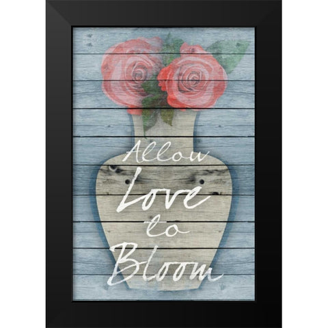 Blooming Love Black Modern Wood Framed Art Print by Prime, Marcus