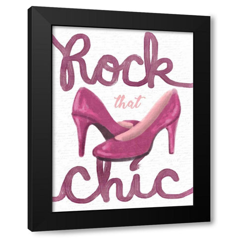 Rock That Chic Black Modern Wood Framed Art Print with Double Matting by Prime, Marcus