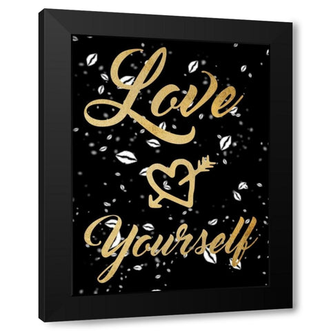 Love Yourself Black Modern Wood Framed Art Print with Double Matting by Prime, Marcus