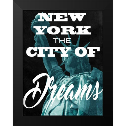City Of Dreams Black Modern Wood Framed Art Print by Prime, Marcus