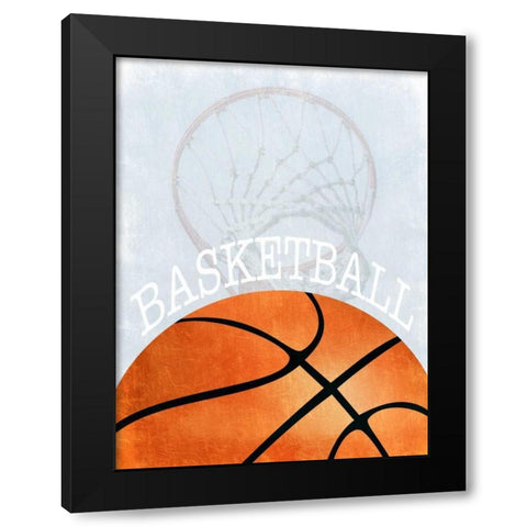 Basketball Love 2 Black Modern Wood Framed Art Print by Prime, Marcus