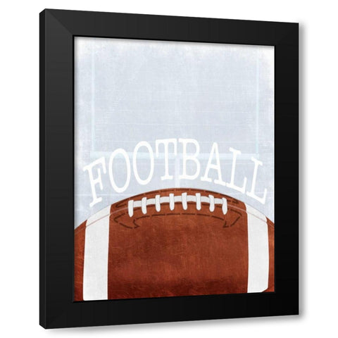 Football Love 2 Black Modern Wood Framed Art Print by Prime, Marcus