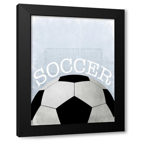 Soccer Love 2 Black Modern Wood Framed Art Print with Double Matting by Prime, Marcus